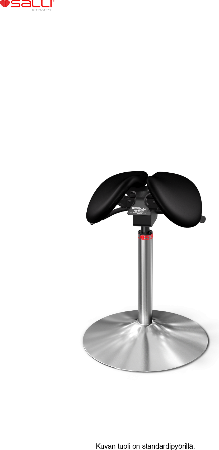 Salli Multiadjuster Ø Salli Base alumiini, musta