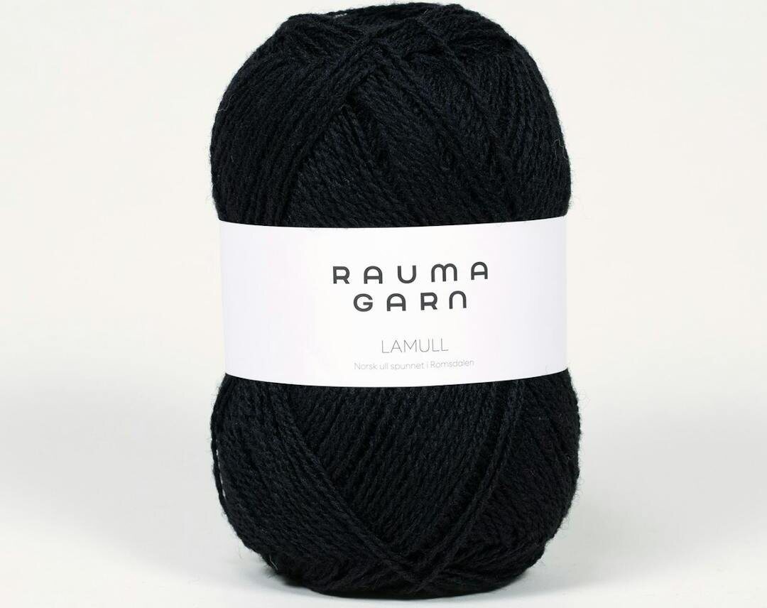 Rauma Garn Lamullgarn 15 Svart