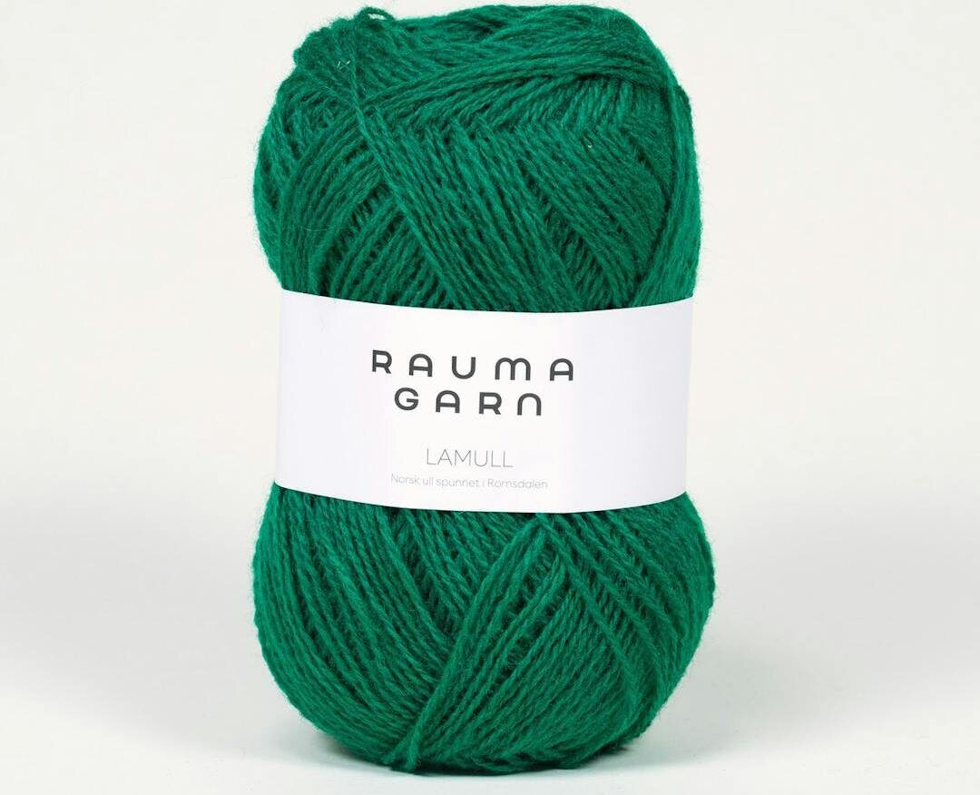Rauma Garn Lamullgarn 94 Mørk grønn