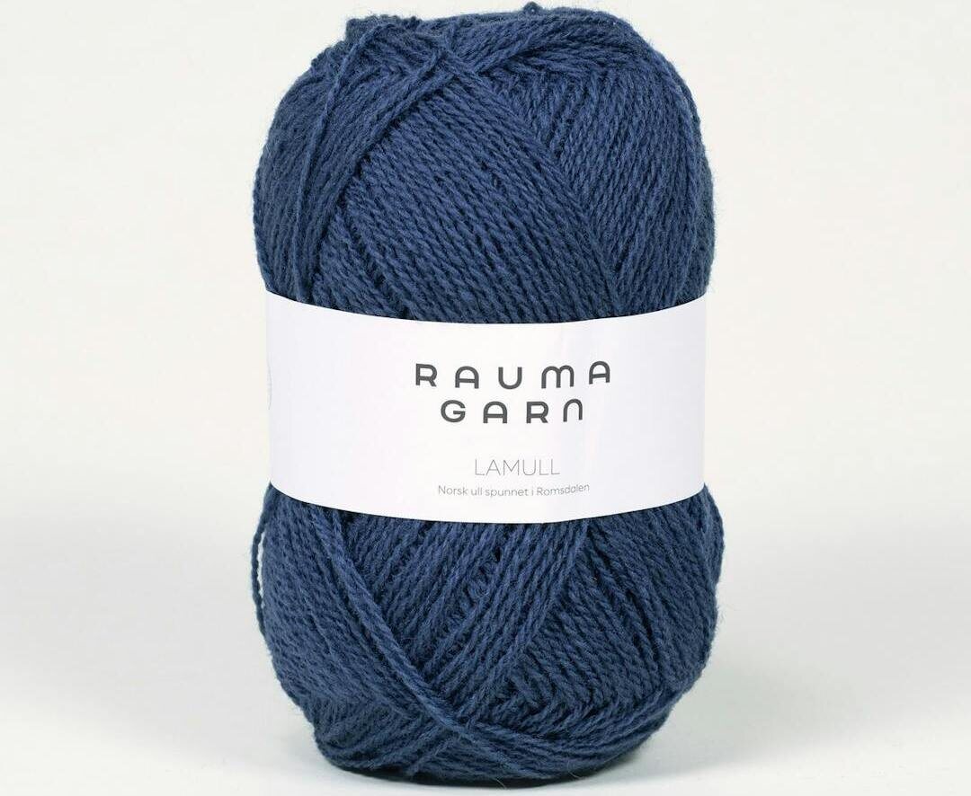 Rauma Garn Lamullgarn 26 Gråblå