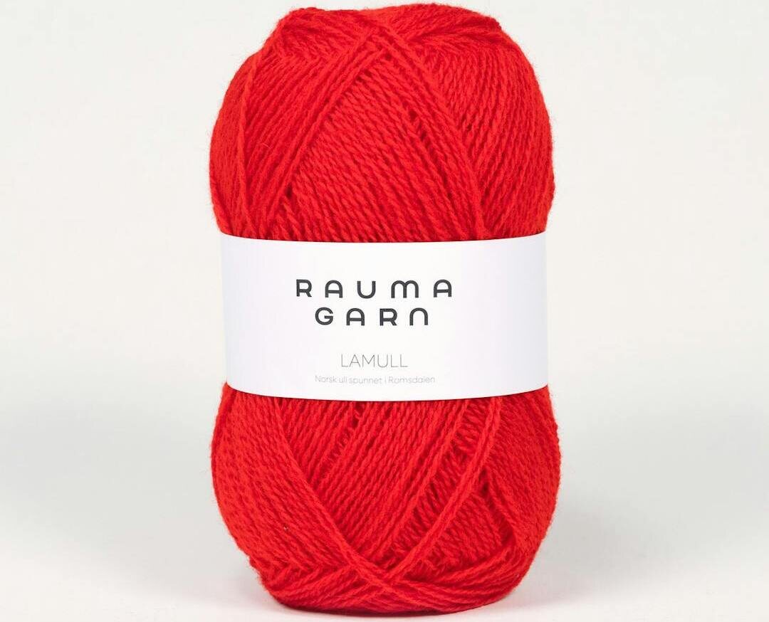 Rauma Garn Lamullgarn 43 Rød