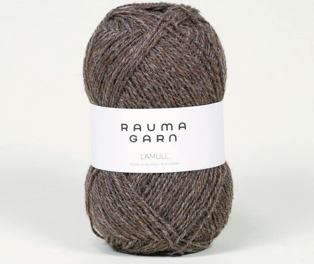 Rauma Garn Lamullgarn 411 Brun melert