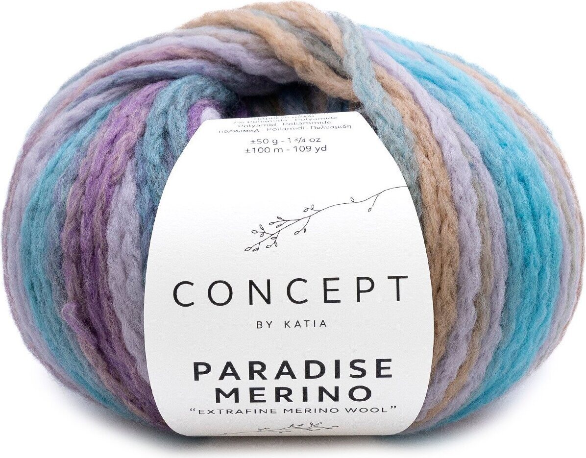 Katia Paradise Merino 503 - Lilac-Pearl blackberry-Blue-Beige