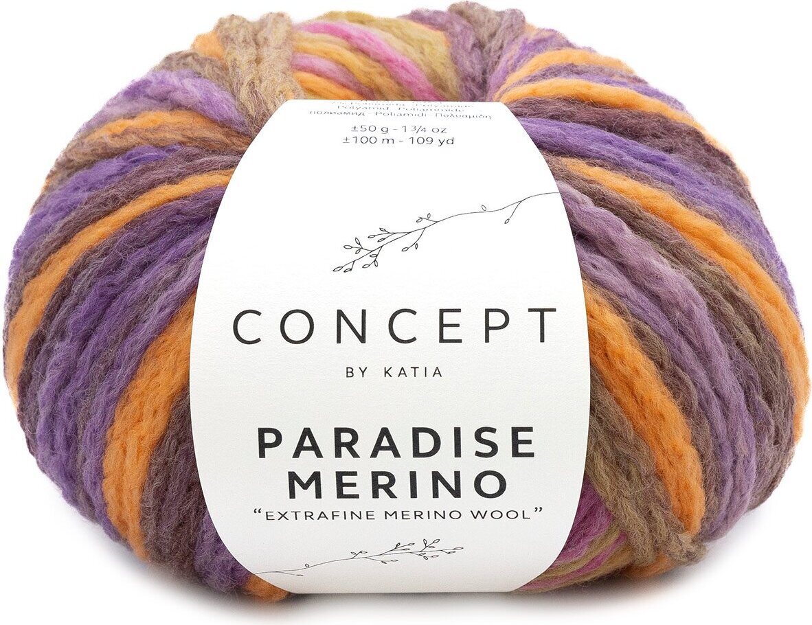 Katia Paradise Merino 504 - Rose-Orange-Lilac-Ochre