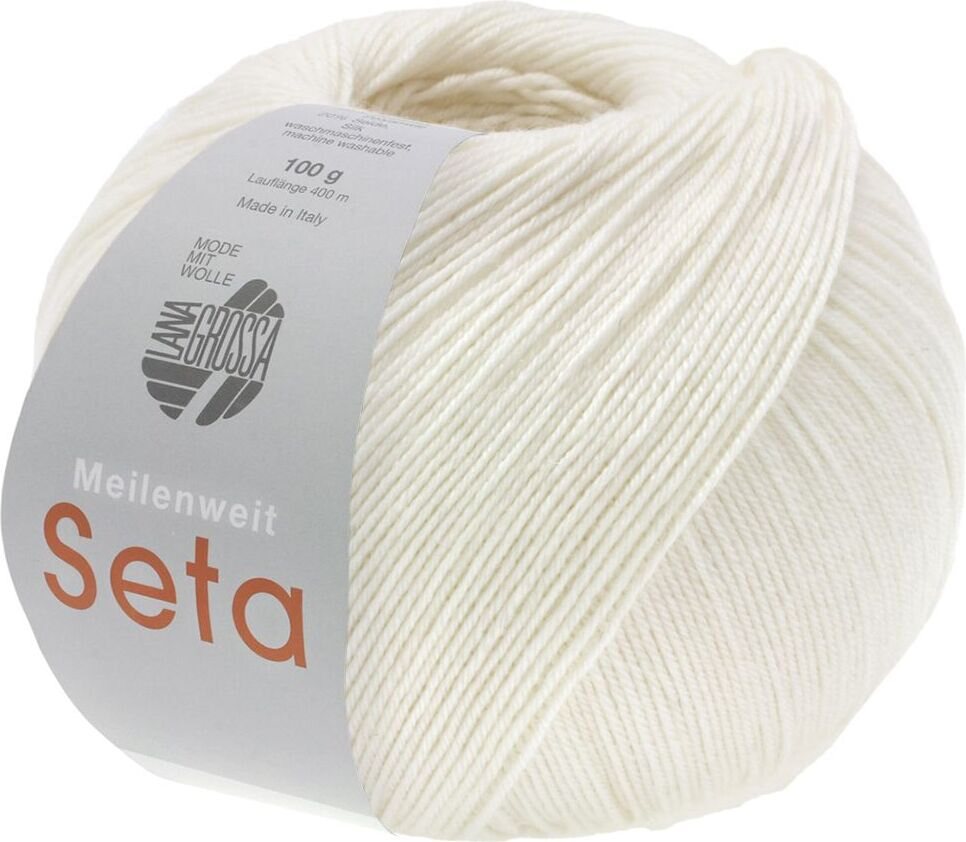 Lana Grossa Meilenweit 100 Seta 1 white