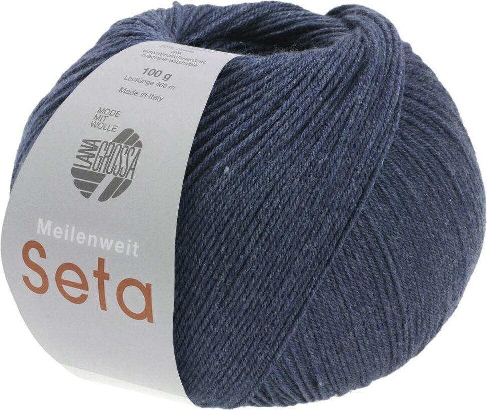 Lana Grossa Meilenweit 100 Seta 12 Tumma sininen
