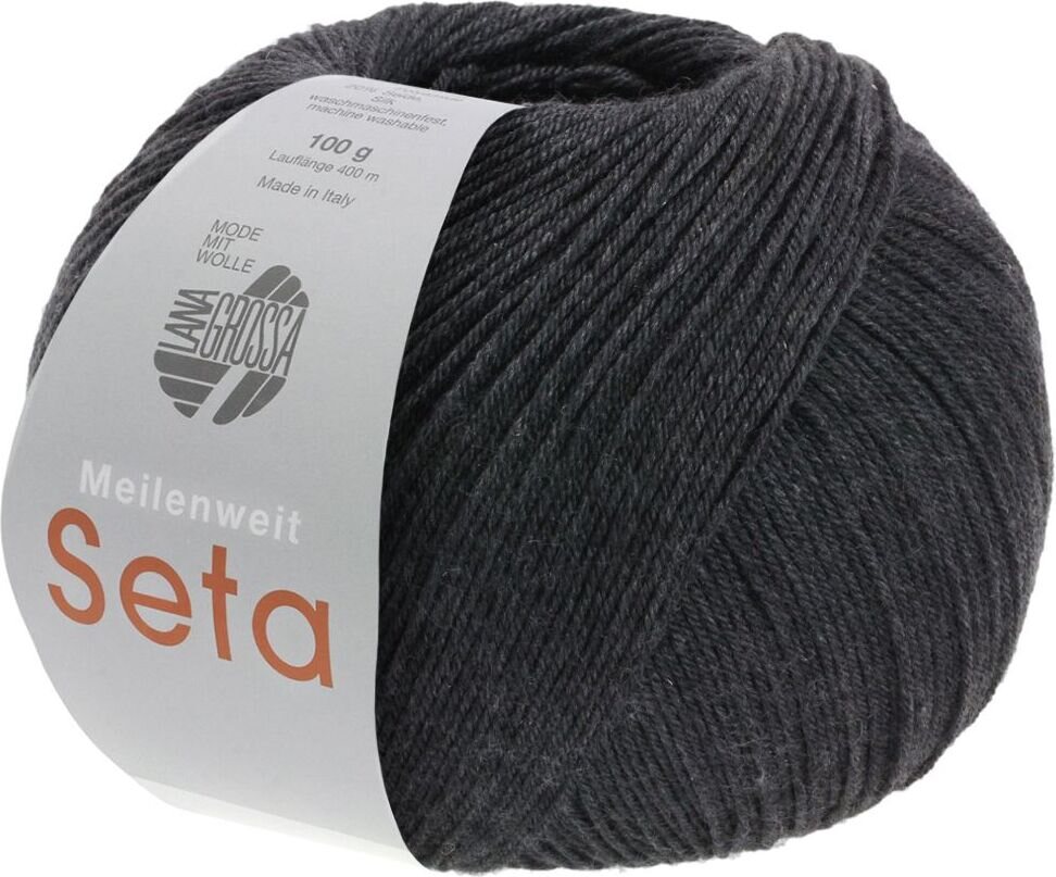Lana Grossa Meilenweit 100 Seta 15 Antrasiitti