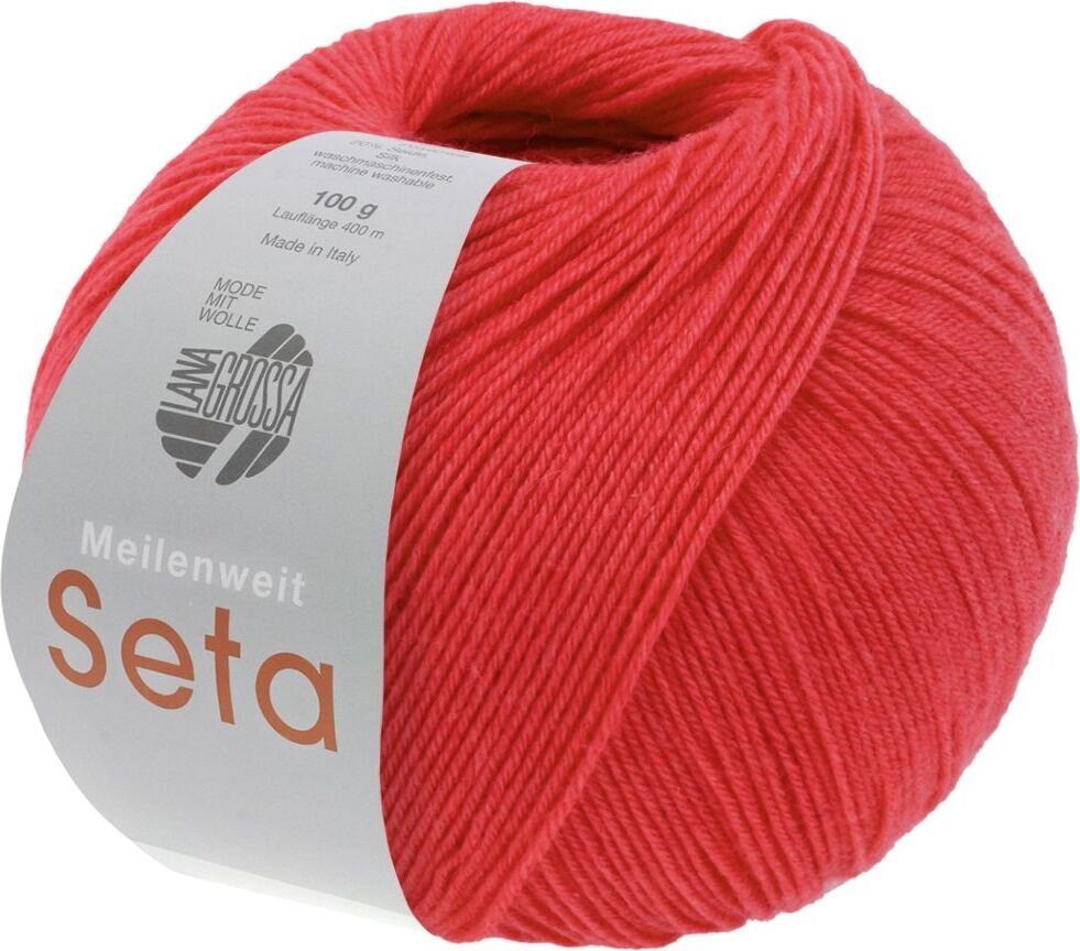 Lana Grossa Meilenweit 100 Seta 38 Oranssinpunainen