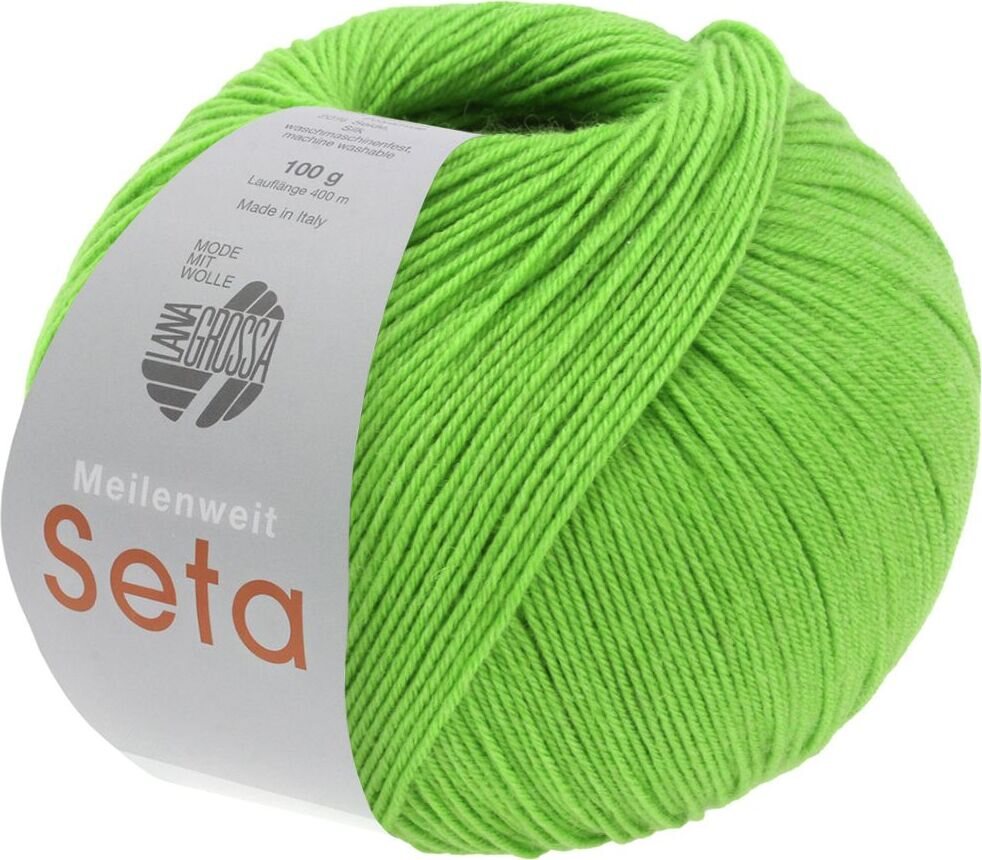 Lana Grossa Meilenweit 100 Seta 42 Kirkas vihreä