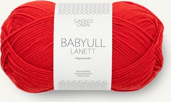 Sandnes Garn Babyull Lanett merinovilla 4018 Scarlet Red