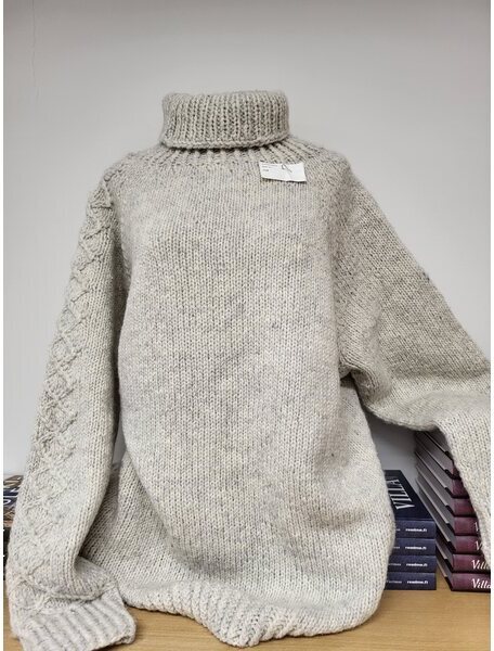 Vinkkeli-neule XL Väri: 1021 vaalea harmaameleerattu