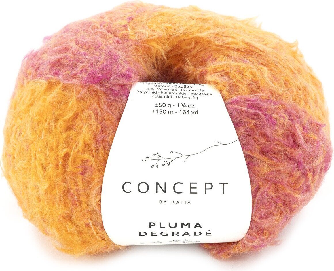Katia Pluma Decrade 206 - Orange-Fuchsia
