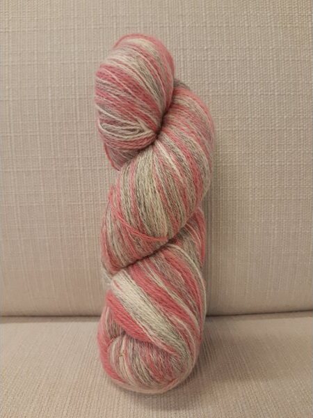 Aade Lõng Vironvilla 8/2 vyyhti monivärinen Pink-Grey n. 280g