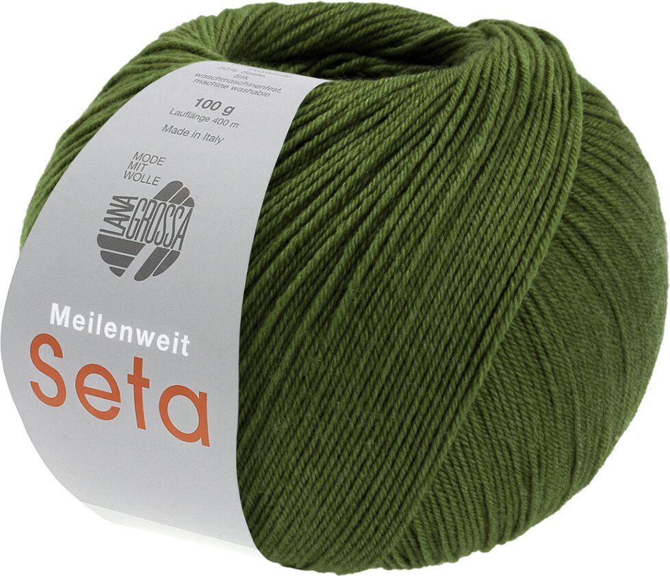 Lana Grossa Meilenweit 100 Seta 50 Oliivi