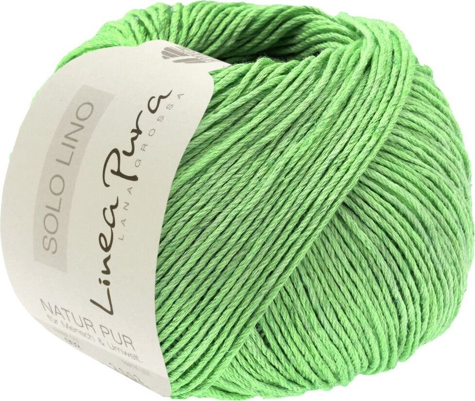 Lana Grossa Solo Lino 61 helles Smaragdgrün