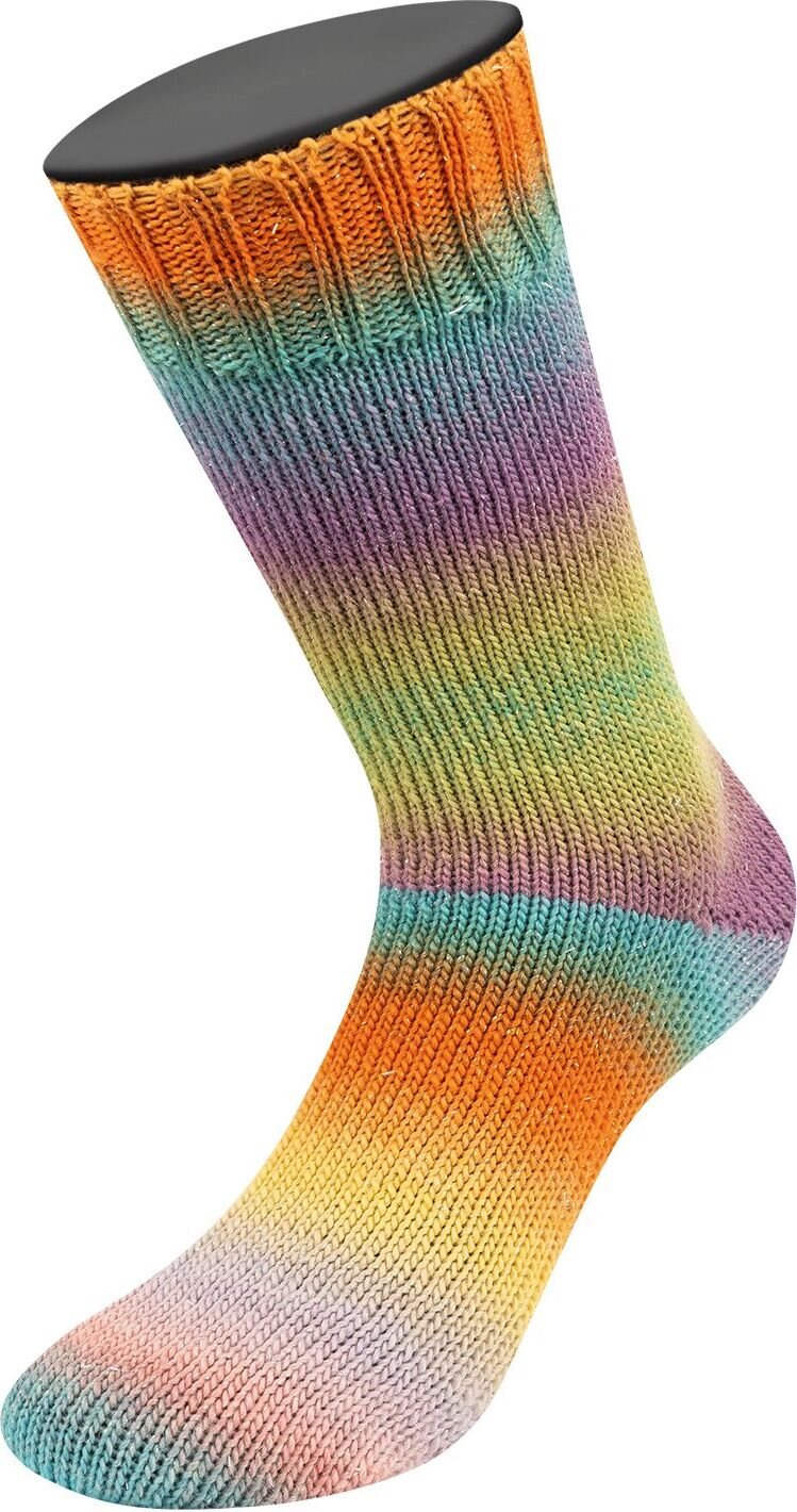 Lana Grossa Meilenweit 100 Color Mix Sparks 7617 Oliv/Minttürkis/Graublau/Lavendel/Taupe/ Pistazie/Jade/Türkis