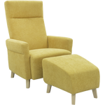 Huonekalukeidas-mallisto korkeaselkäinen Sopra nojatuoli kangasverhoilulla