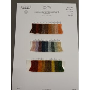 Rauma Garn Vams värikartta