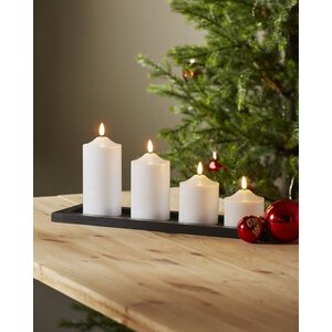 Flamme LED-kynttilä 12cm valkoinen