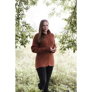 Järbo Garn Gryten – naisen vetoketjullinen neuletakki PDF-ohje