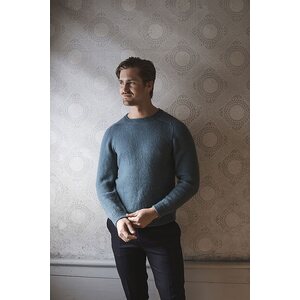 Järbo Garn Vintergröna - ohut miehen pusero, jossa satulahihat PDF-ohje