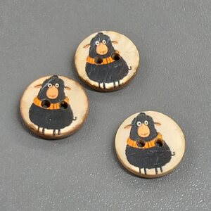 Kookosnappi musta lammas 15mm