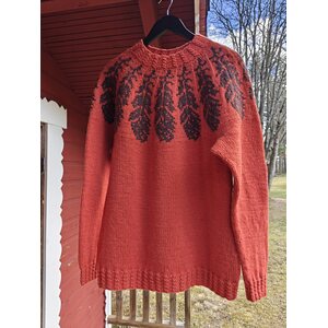 Sulka kaarrokeneule palmikkotwistillä XS-XXL PDF-ohje